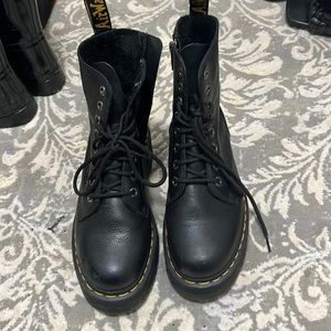 Black doc marten platform boots size 9